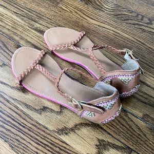 Braided + beaded sandals 💕💫
